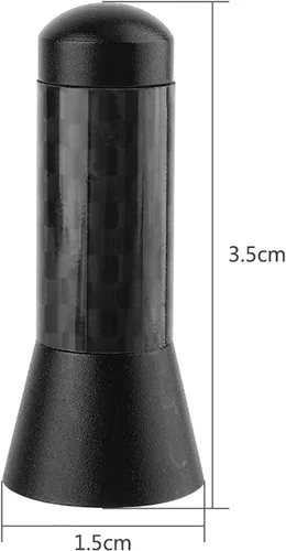 Vista 6 de Antena de radio para automóvil, 1.38 pulgadas, tornillo de fibra de carbono, antena corta para vehículo, camión, radio de aluminio, para decoración