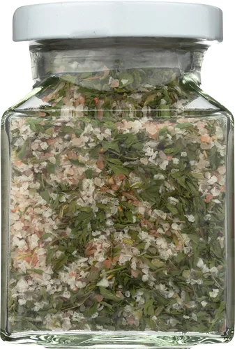 Vista 4 de Peg's - Sal sazonada con sal rosada, condimento gourmet, multiusos para cocinar, sal con hierbas y especias (6 onzas)