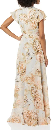 Vista 4 de Calvin Klein Vestido sin mangas con cuello en V y corpiño fruncido para mujer