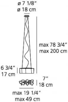 Vista 7 de Logico Triple Linear – Lámpara de techo (110 – 125 V (para uso en el Estados Unidos, Canadá, etc.), Logico mini Triple Linear Susp.
