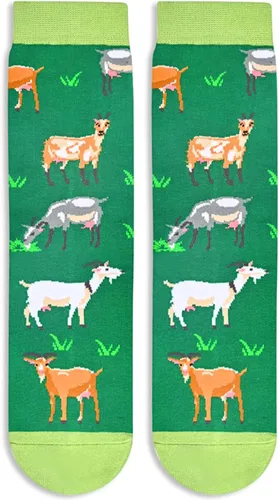 Vista 4 de Zmart Animal Socks For Men Women Goat Horse Guines Pigs Cow Gifts, Goat Horse Guines Pigs Monkey Socks