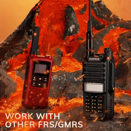 Vista 6 de BAOFENG UV-9G GMRS Radio, Radio bidireccional impermeable IP67 para adultos, Escáner y receptor NOAA de largo alcance, Radio recargable portátil