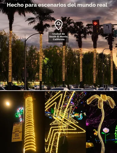 Vista 5 de Cuerda de luces LED de 10 pies, permanente, impermeable, conectable, flexible, con tubo de PVC transparente, certificado ETL, iluminación festiva