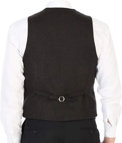 Vista 119 de Gioberti Chaleco de tweed formal de 6 botones para hombres