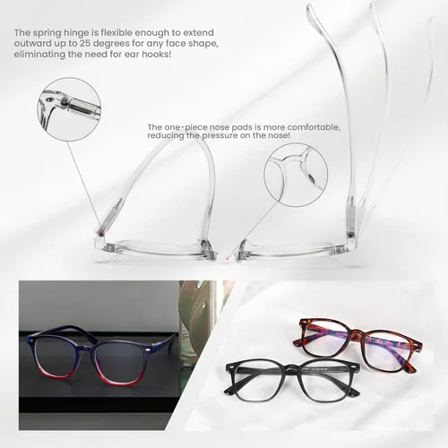 Vista 3 de BLS BLUES Reading Glasses for Women for Home, Office & Driving - HD Clear Readers with Blue Light Blocking Protection