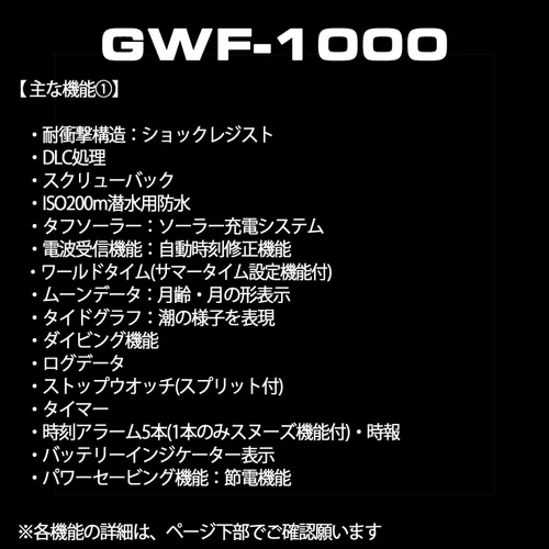 Vista 4 de Casio G-Shock, reloj de cuarzo con carátula de resina GWF-10001JF (Importado de Japón, sin garantía)