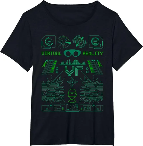 Vista 20 de Camiseta de realidad virtual VR Retro Gamers, Negro, S