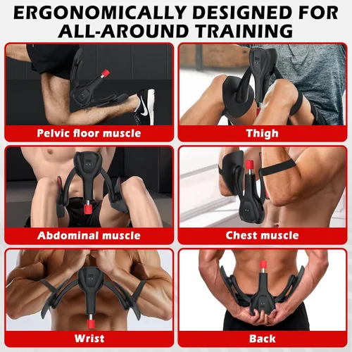 Vista 5 de 3rd Gen Inner Thigh Leg Train Exercisers 0-100 lbs Adjustable Resistance with Leg Straps Band Pelvic Floor Kegel Hip Exercise Workout Equipment
