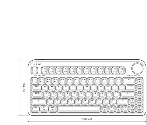 Vista 5 de Azio IZO Teclado mecánico inalámbrico BT5/USB para PC y Mac, Rosa Barroca