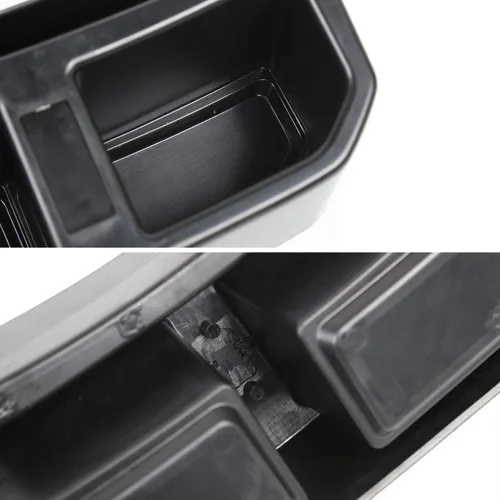Vista 4 de JeCar Portavasos trasero montado en la consola del suelo, organizador de almacenamiento en el asiento trasero, accesorios interiores compatibles