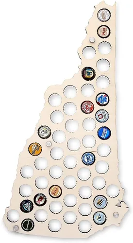 Vista 6 de Torched Tapa de cerveza Mapa Alabama, Estados Unidos tapa de cerveza titular decoración de pared, regalo para amantes de la cerveza para hombres