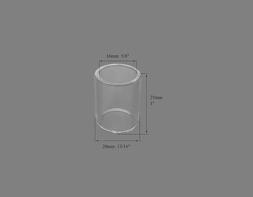Vista 2 de RIVERWELD TIG - Cuerpos de pinza de lente de gas rechonchos 17GL040 10N22S .040 pulgadas, boquillas de cuarzo vasos de vidrio transparente #10 5/8