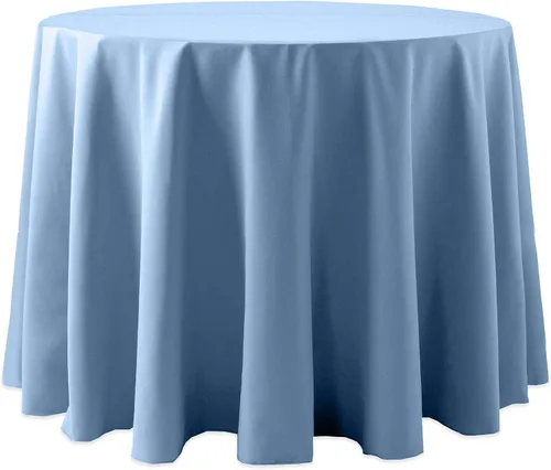 Vista 27 de Ultimate Textile Cotton-Feel - Mantel redondo de 90 pulgadas para comedor, color berenjena, color morado