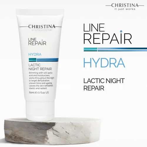 Vista 4 de CHRISTINA- Line Repair Hydra Crema de noche con ácido láctico Felicidad nocturna para la alineación y rejuvenecimiento de la piel Mejora