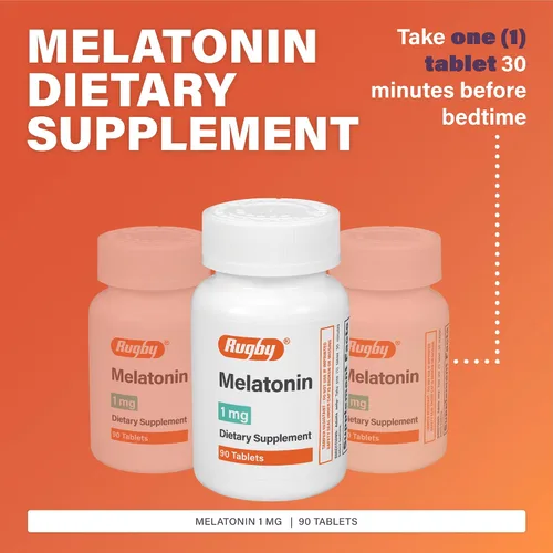 Vista 2 de Rugby - Tabletas de melatonina de 1 mg - Suplemento dietético - 90