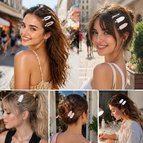 Vista 6 de Wobe 24 pinzas para el cabello sin doblez, pinzas para el cabello, sin arrugas, pinzas para peinado, flequillo, ondas de dedo, aplicación