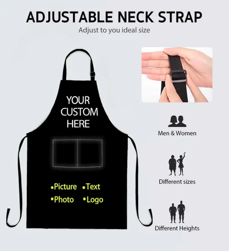 Vista 3 de Hello Gorgeous - Delantal de pestañas de unicornio, delantal ajustable para hombres y mujeres, cocina, hornear, jardinería