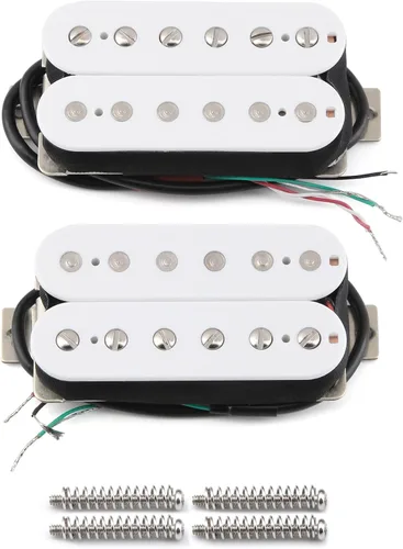 Vista 13 de FLEOR Pastillas de guitarra eléctrica Humbucker de doble bobina de 52 mm Puente de cerámica - Negro