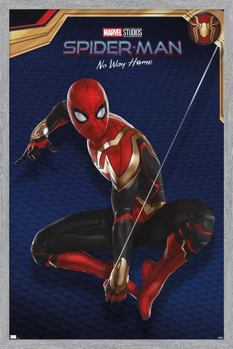 Vista 12 de Trends International Marvel Spider-Man: No Way Home - Póster de pared de disfraz rojo, 14.725 x 22.375 pulgadas, versión enmarcada de madera