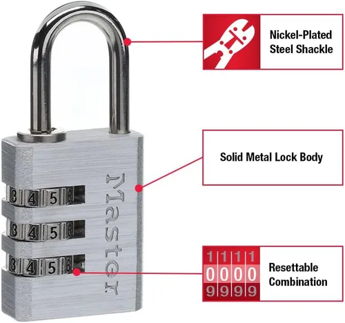 Vista 8 de Candado para equipaje Master Lock, 630D