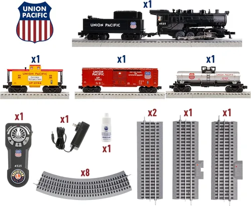 Vista 5 de Lionel Union Pacific Flyer - Juego de tren eléctrico de calibre O con control remoto, a partir de 14 años Bluetooth 5.0, control remoto, vagones