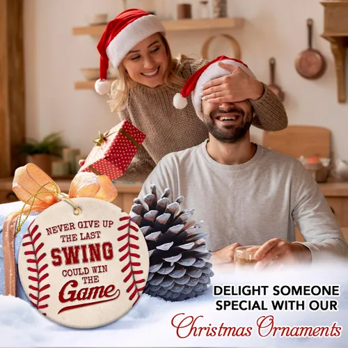 Vista 5 de Adornos de Navidad de béisbol 2025 para jugadores, equipo, amigos, regalos ideales para niños que aman el béisbol, regalos para fanáticos