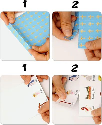 Vista 3 de Juegos de cartas de bingo de la Biblia, suministros de fiesta de juego de iglesia dominical cristiana, recuerdos, decoraciones, regalos - Juego