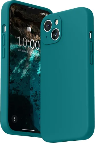 Vista 29 de SURPHY Funda compatible con iPhone 13 con protector de pantalla, (protección de cámara y forro de microfibra suave), funda de teléfono de silicona