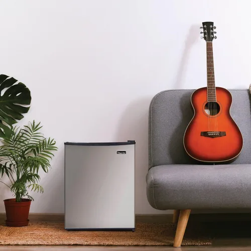 Vista 2 de Magic Chef Mini refrigerador de acero inoxidable sin congelador de 2.4 pies cúbicos