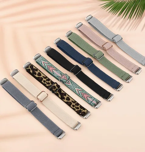 Vista 7 de Vancle Correas elásticas para Fitbit Inspire 3 para mujeres, bandas ajustables y transpirables de nylon elástico compatibles con Fitbit Inspire 3