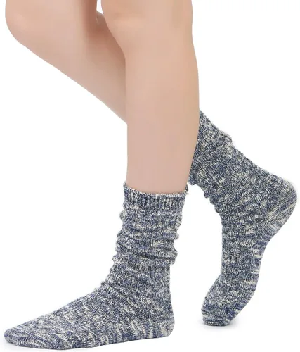 Vista 3 de Leotruny Calcetines de algodón de punto vintage para mujer