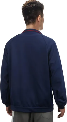 Vista 4 de Disfraz de entrenador de fútbol para hombre, chaqueta azul, pantalones, chándal, traje de fútbol, ropa deportiva, para Halloween, cosplay