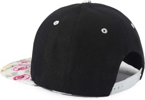 Vista 7 de ZLYC - Gorra de béisbol para mujer con impresión Tropical Floral neón con palabra Bordada - Snapback