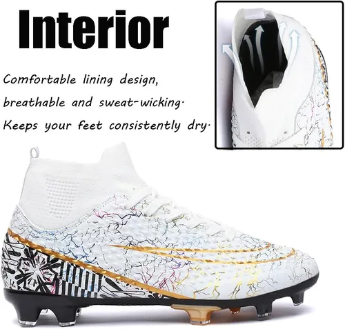 Vista 3 de KAEAEILSS Mens Soccer Boots Football Shoes Cleats Spike Shoes Sneaker Comfortable Adults Athletic OutdoorIndoorCompetitionTraining