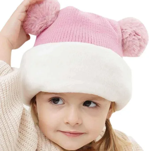 Vista 5 de Invierno Earflap Hat Invierno Con Capucha Bebé Sombrero Cálido Niño Bufanda Bufanda Flap Kid Cap Knit Girl Caps Cuidado del Bebé