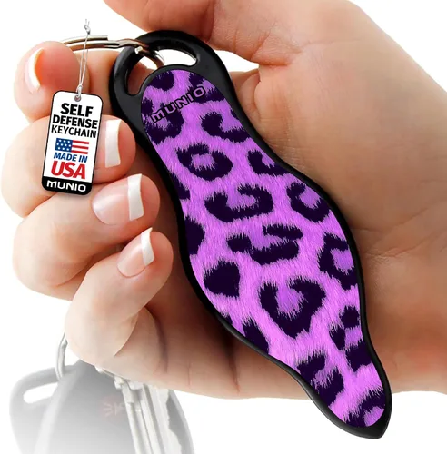Vista 12 de MUNIO Llavero de autodefensa, elegante y portátil, herramienta de seguridad para mujeres y hombres, no letal, aprobado por la TSA, fabricado en Gatos