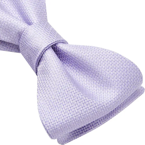 Vista 61 de HISDERN Pajaritas para hombre, diseño de lunares, corbatín y bolsillo cuadrado, clásico, esmoquin de negocios, boda, pajaritas, pañuelo