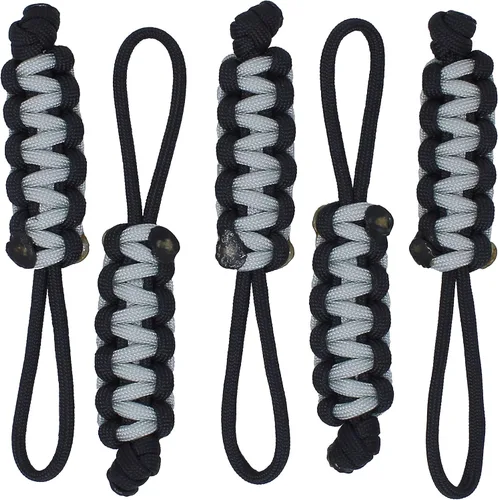 Vista 14 de BubbasGarageTv - Tiradores de cremallera de paracord grandes y resistentes (negro)