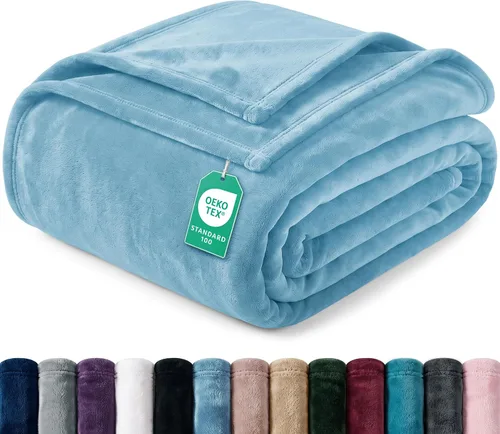 Vista 12 de Utopia Bedding Manta de forro polar negro, tamaño individual, ligera, mullida, suave, antiestática de microfibra (60 x 80 pulgadas) Lightweight