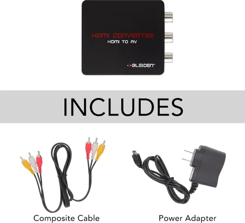 Vista 2 de Convertidor HDMI a AV compuesto para Amazon Fire Streaming Stick: use Amazon Fire Streaming Stick con televisores más antiguos que tengan entradas