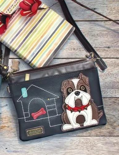 Vista 6 de Chala Mini bolso cruzado para teléfono con 2 correas ajustables, Azul