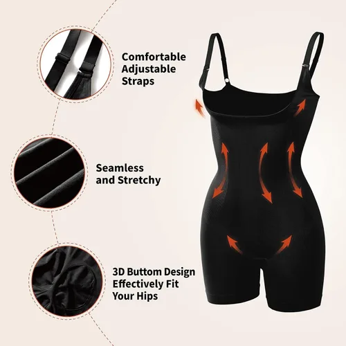 Vista 4 de AMRIY Faja moldeadora para mujer, con control de abdomen, sin costuras, para levantamiento de glúteos