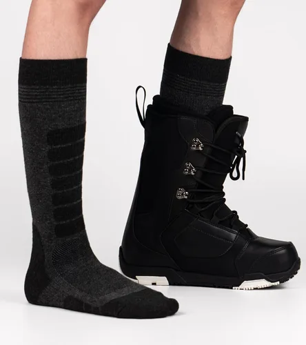 Vista 2 de KEECOW Calcetines de esquí de lana merino para hombres y mujeres, 2 pares, calcetines térmicos cálidos para invierno, snowboard, caza al aire libre