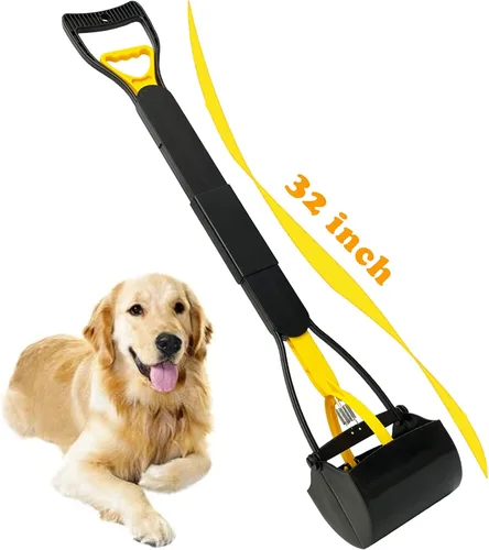 Vista 14 de ienjoyed Recogedor de excrementos de 32 pulgadas de alto, recogedor de excrementos grande para perros, resistente, mango largo y resorte duradero