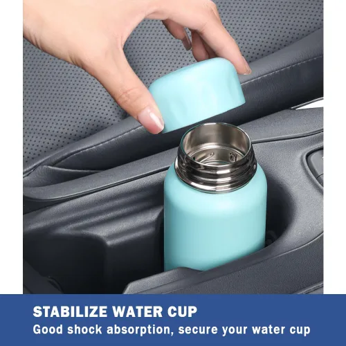 Vista 4 de Limitador de portavasos de automóvil, posavasos de silicona antivibraciones para portavasos de automóvil, universal, autoadhesivo, estabilizador