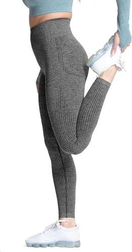 Vista 5 de Aoxjox Leggings de cintura alta para mujer para entrenamiento gimnasio sin costuras pantalones de yoga