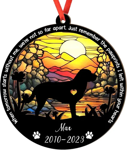 Vista 34 de Adorno personalizado para atrapasoles de sabueso afgano, adorno de Navidad de sabueso afgano – Regalo para perro amante, sabueso afgano