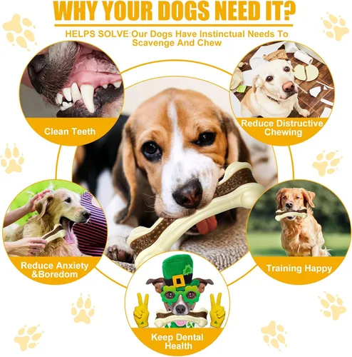 Vista 2 de Sosation 10 juguetes masticables para perros para masticadores agresivos