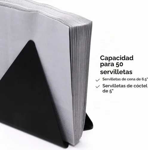Vista 5 de xympo Servilletero autoajustable – Dispensador compacto de metal negro para servilletas de papel estándar, ideal para encimeras de cocina