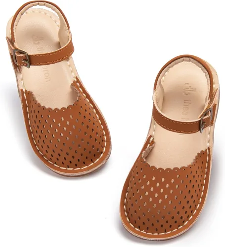 Vista 221 de THEE BRON Sandalias cómodas para niñas, zapatos para niños, sandalias rellenas